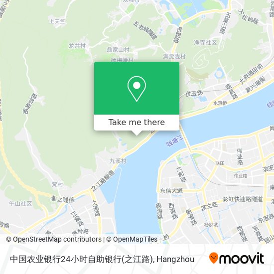 中国农业银行24小时自助银行(之江路) map