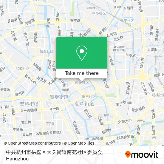 中共杭州市拱墅区大关街道南苑社区委员会 map