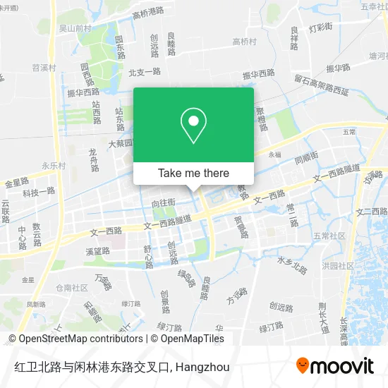红卫北路与闲林港东路交叉口 map