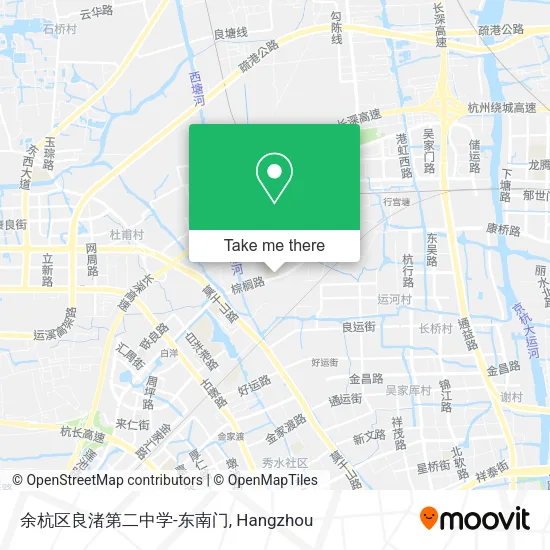余杭区良渚第二中学-东南门 map