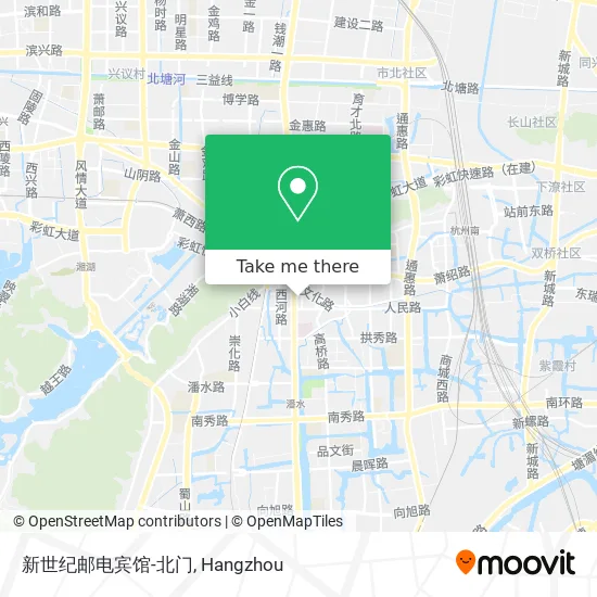 新世纪邮电宾馆-北门 map