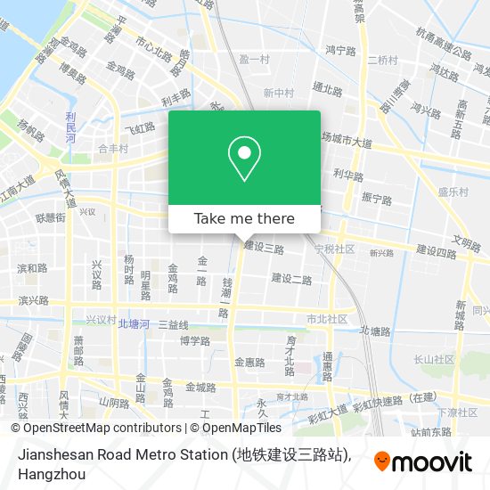 Jianshesan Road Metro Station (地铁建设三路站) map