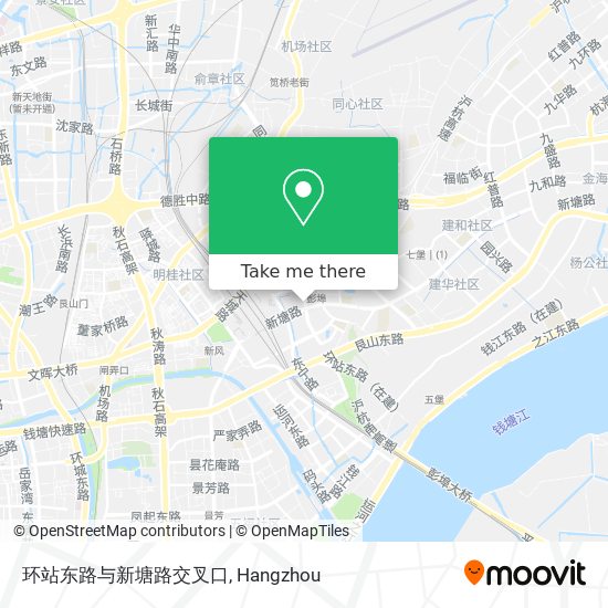 环站东路与新塘路交叉口 map