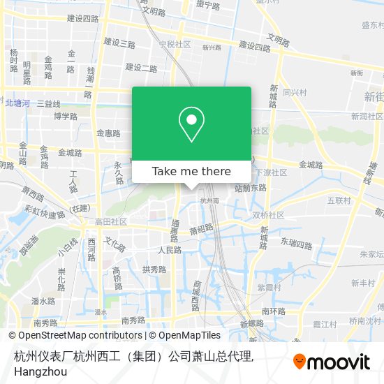 杭州仪表厂杭州西工（集团）公司萧山总代理 map