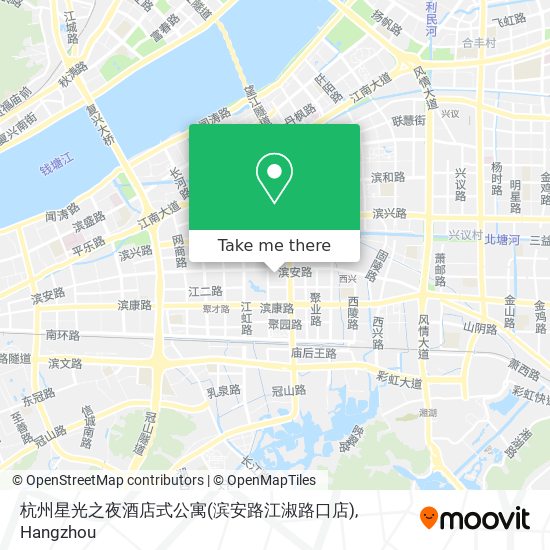 杭州星光之夜酒店式公寓(滨安路江淑路口店) map