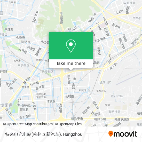 特来电充电站(杭州众新汽车) map