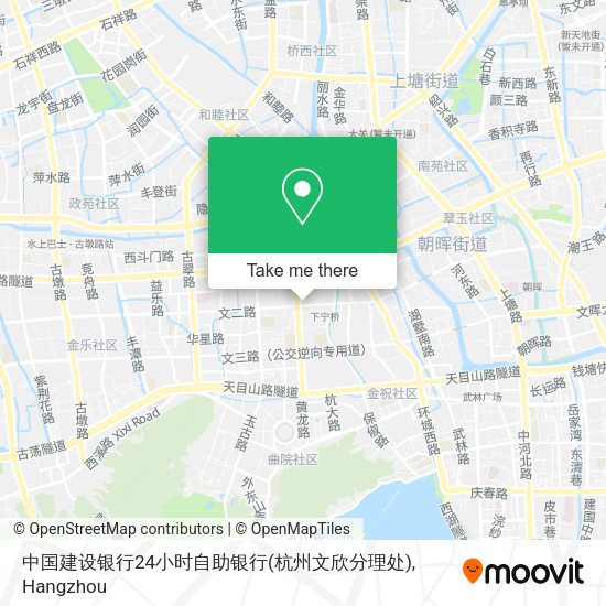 中国建设银行24小时自助银行(杭州文欣分理处) map