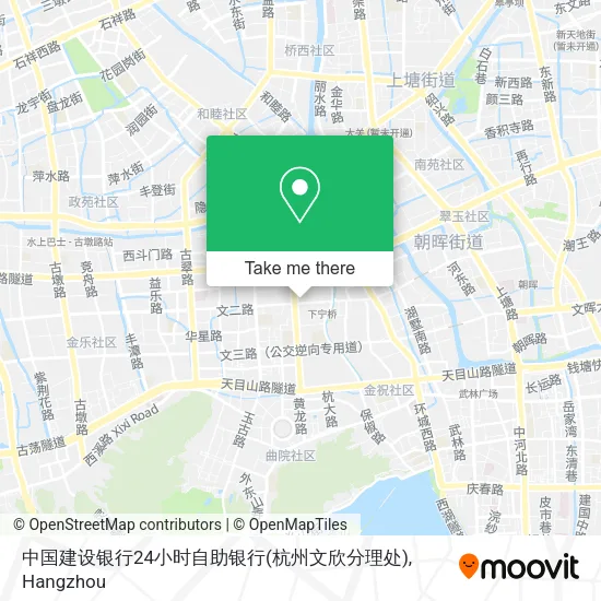 中国建设银行24小时自助银行(杭州文欣分理处) map