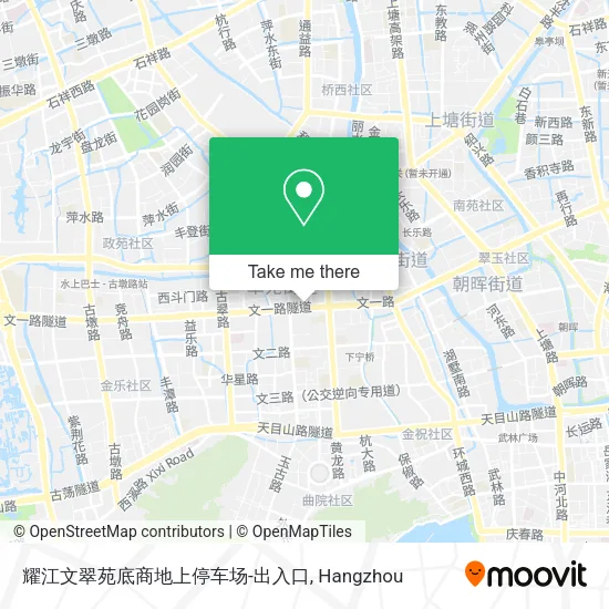 耀江文翠苑底商地上停车场-出入口 map