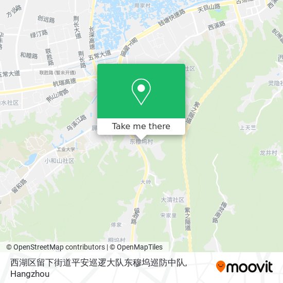 西湖区留下街道平安巡逻大队东穆坞巡防中队 map
