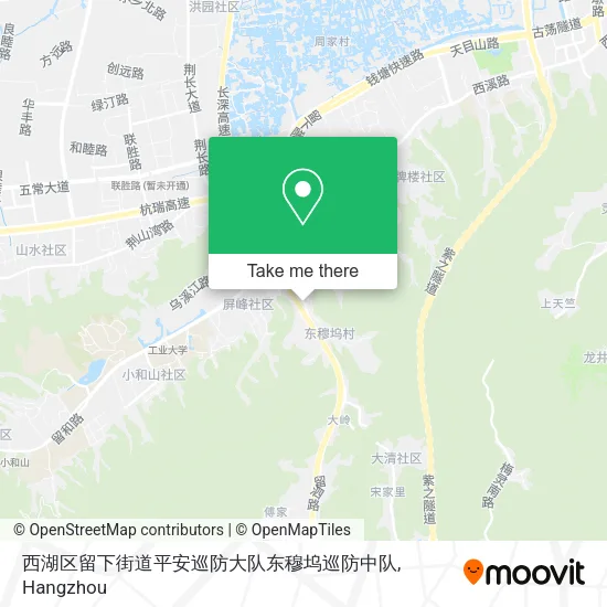 西湖区留下街道平安巡防大队东穆坞巡防中队 map