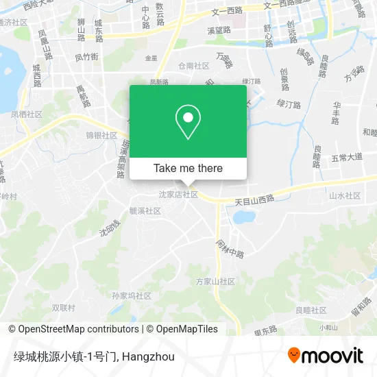 绿城桃源小镇-1号门 map