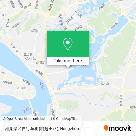 湘湖景区自行车租赁(越王路) map