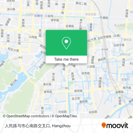 人民路与市心南路交叉口 map