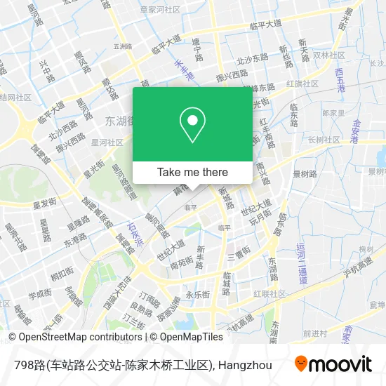798路(车站路公交站-陈家木桥工业区) map