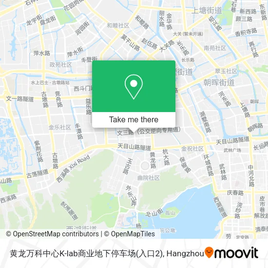黄龙万科中心K-lab商业地下停车场(入口2) map