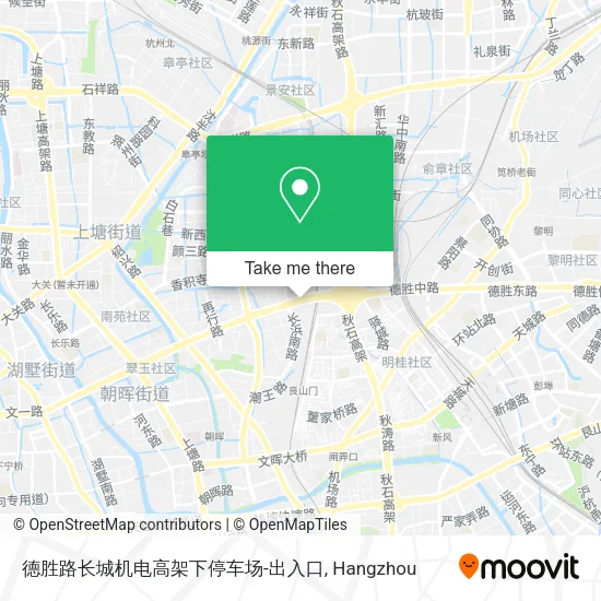 德胜路长城机电高架下停车场-出入口 map