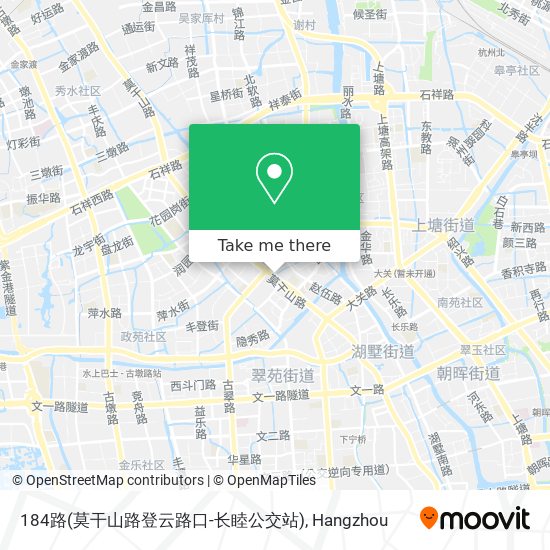 184路(莫干山路登云路口-长睦公交站) map