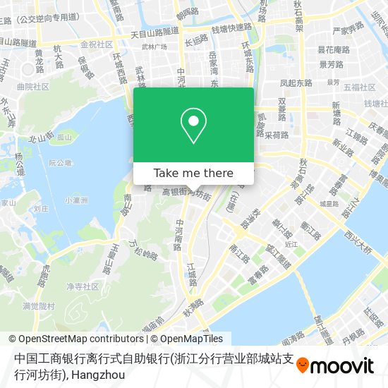 中国工商银行离行式自助银行(浙江分行营业部城站支行河坊街) map