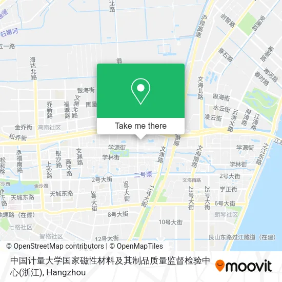 中国计量大学国家磁性材料及其制品质量监督检验中心(浙江) map