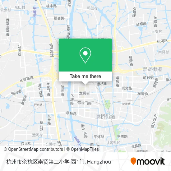 杭州市余杭区崇贤第二小学-西1门 map