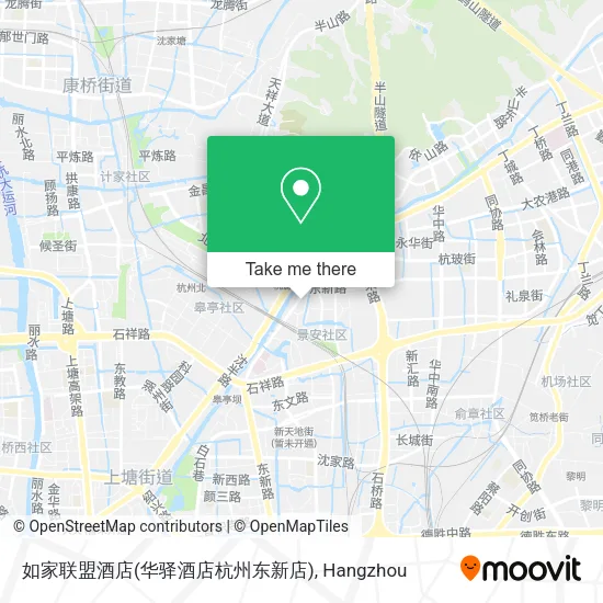 如家联盟酒店(华驿酒店杭州东新店) map