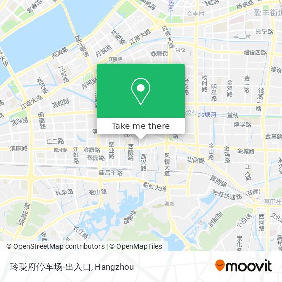 玲珑府停车场-出入口 map
