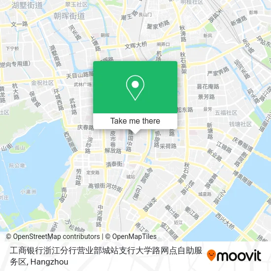 工商银行浙江分行营业部城站支行大学路网点自助服务区 map