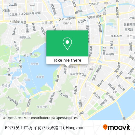 59路(吴山广场-采荷路秋涛路口) map