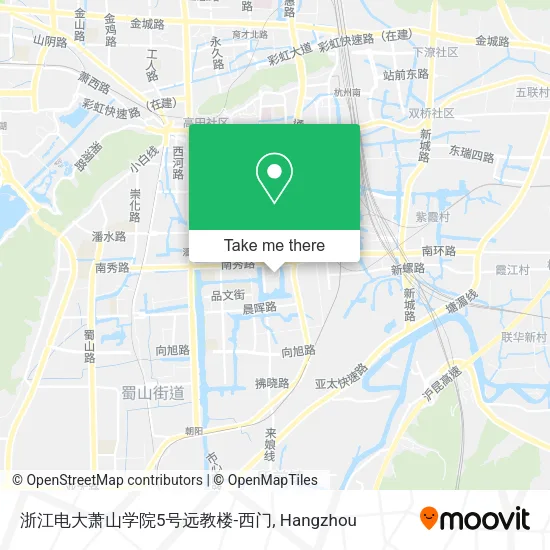浙江电大萧山学院5号远教楼-西门 map