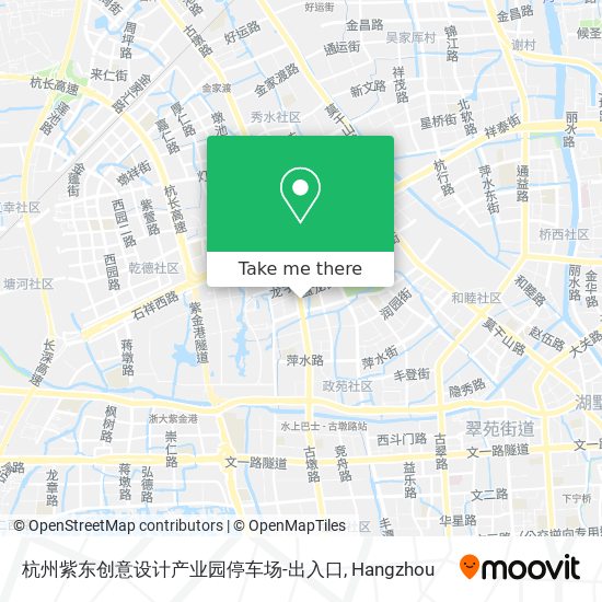杭州紫东创意设计产业园停车场-出入口 map