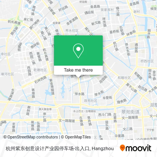 杭州紫东创意设计产业园停车场-出入口 map