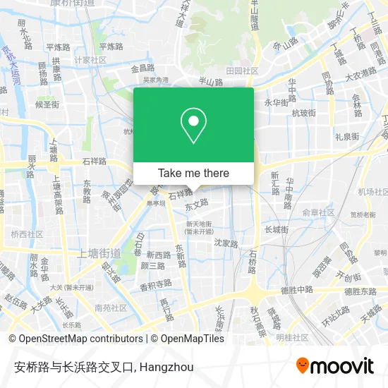 安桥路与长浜路交叉口 map