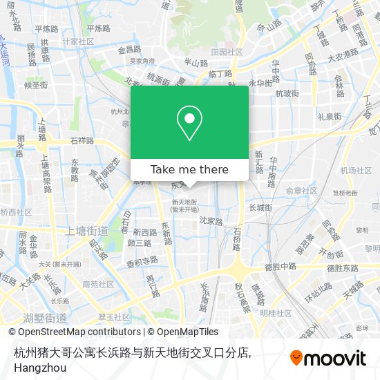 杭州猪大哥公寓长浜路与新天地街交叉口分店 map