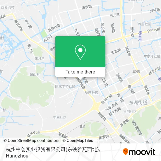 杭州中创实业投资有限公司(东铁雅苑西北) map