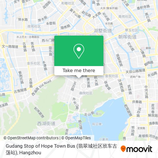 Gudang Stop of Hope Town Bus (翡翠城社区班车古荡站) map