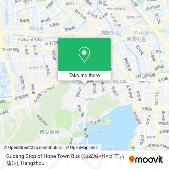 Gudang Stop of Hope Town Bus (翡翠城社区班车古荡站) map
