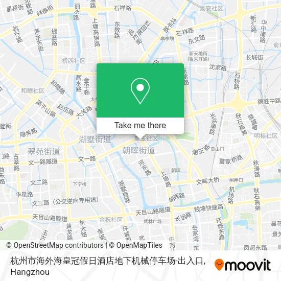 杭州市海外海皇冠假日酒店地下机械停车场-出入口 map