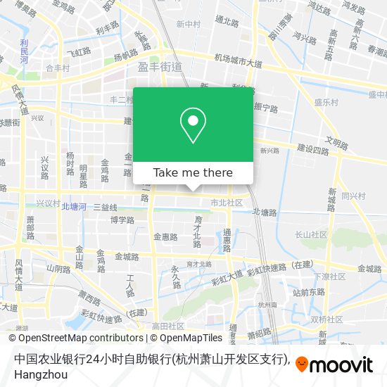 中国农业银行24小时自助银行(杭州萧山开发区支行) map
