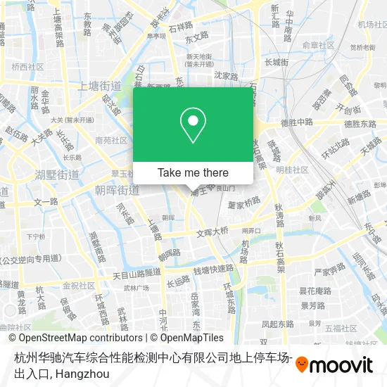 杭州华驰汽车综合性能检测中心有限公司地上停车场-出入口 map