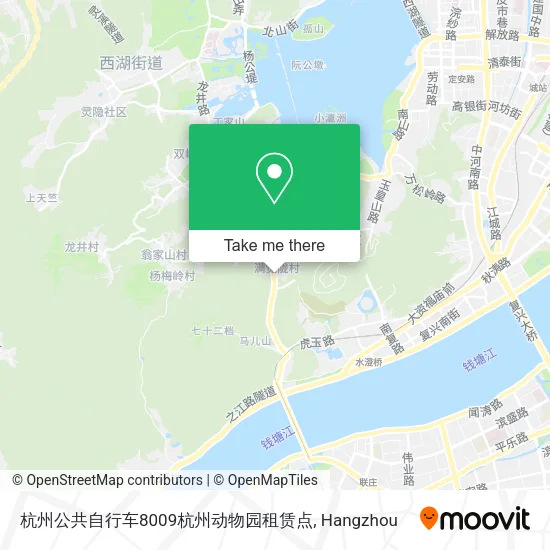 杭州公共自行车8009杭州动物园租赁点 map