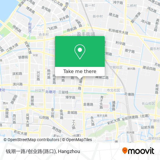 钱潮一路/创业路(路口) map