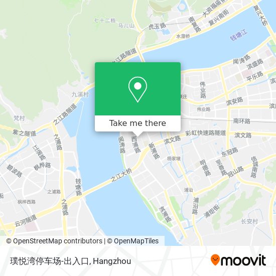 璞悦湾停车场-出入口 map