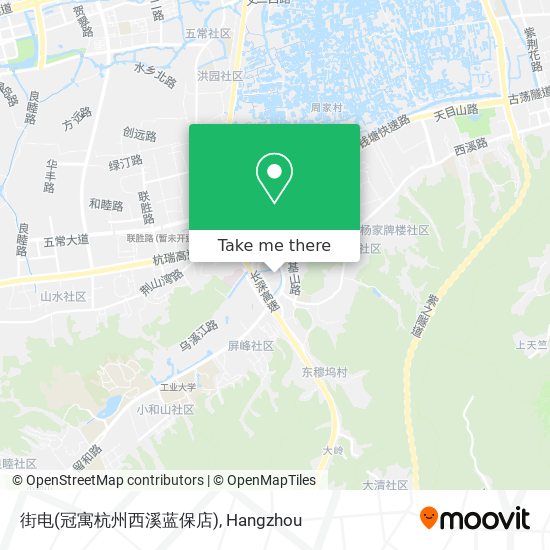 街电(冠寓杭州西溪蓝保店) map