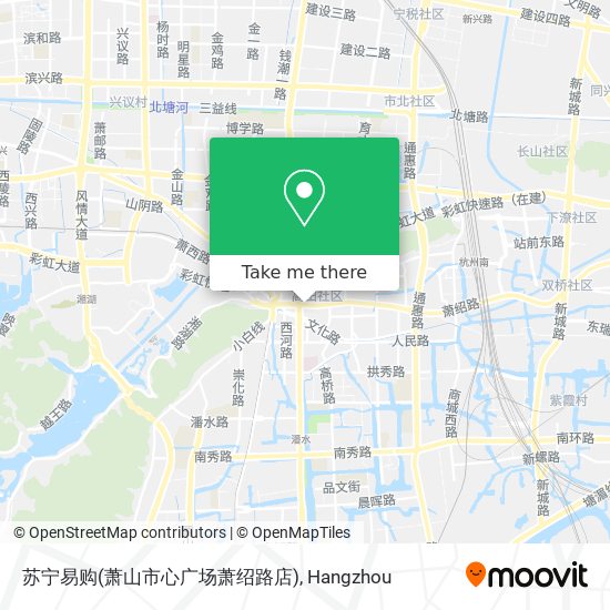 苏宁易购(萧山市心广场萧绍路店) map