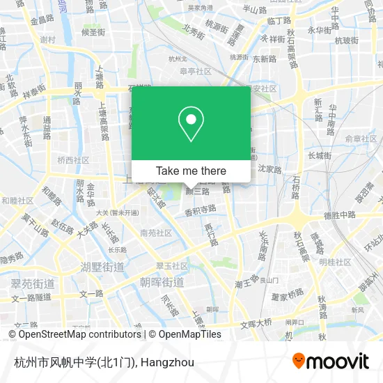 杭州市风帆中学(北1门) map