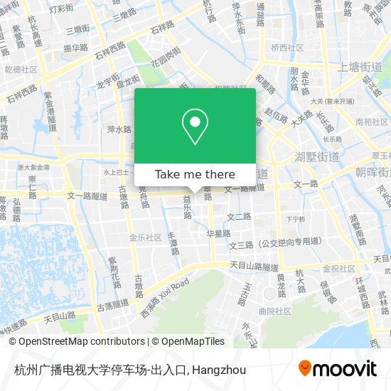 杭州广播电视大学停车场-出入口 map