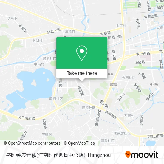 盛时钟表维修(江南时代购物中心店) map