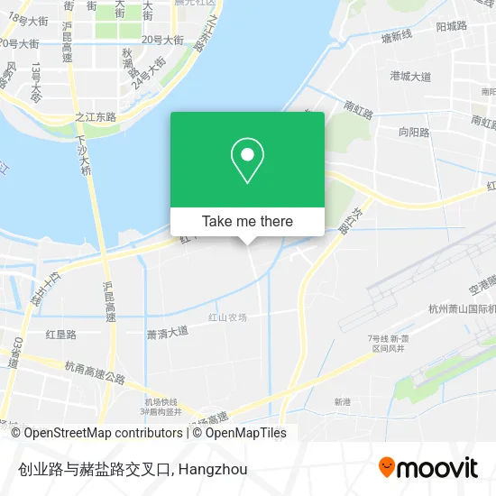 创业路与赭盐路交叉口 map