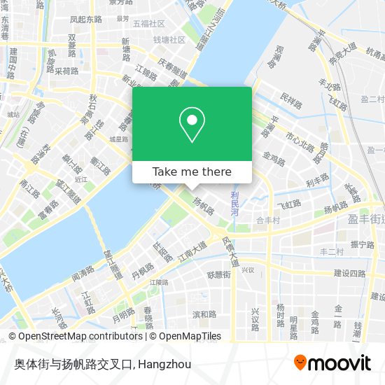 奥体街与扬帆路交叉口 map